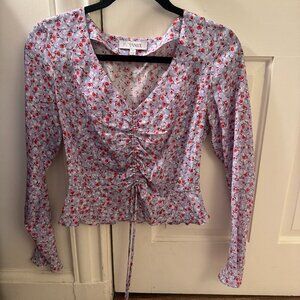 Long sleeve Intermix Silk Top